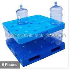 1100*1100*110mm Blue Vertical Stackable 16 Bottles 5 Gallon Water Bottle Plastic Pallet