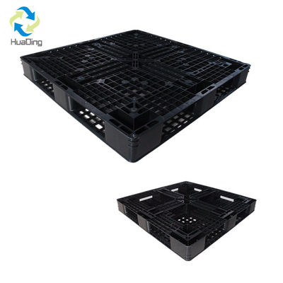 Dynamic Load of 0.8T and 4-Way Entry Type Black Recycled Material Used Plastic Pallet