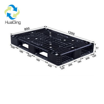 Dynamic Load of 0.8T and 4-Way Entry Type Black Recycled Material Used Plastic Pallet