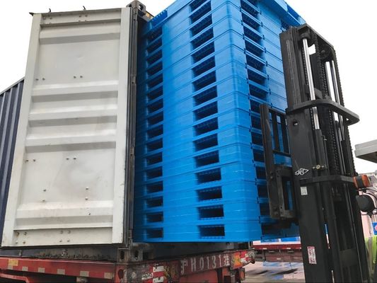 1T Blue PVC Plastic Industry Pallet for Racking System in Nepal Size 1450x1200x150mm