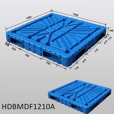 Double Faced HDPE Plastic Pallet for Stacking HUADING Blow Molding 6T Static Load