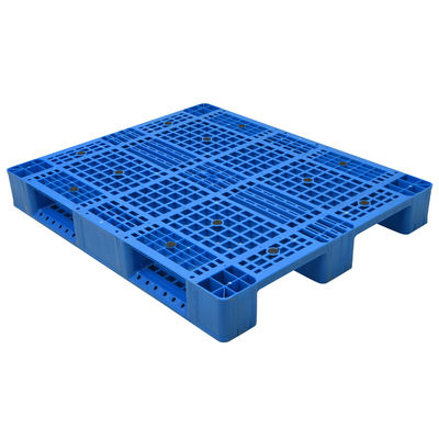 HUADING Heavy Duty Single Face Blue HDPE Euro Plastic Pallet with Steel Reinforcement