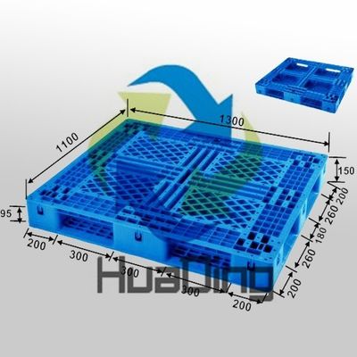 HUADING 1100*1100mm Recycled HDPE One Way Plastic Pallet for Dynamic Load of 0.6T