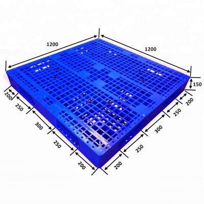 HUADING 48*48 Double Face HDPE Blue Plastic Pallet High Load Capacity 1T Racking Load