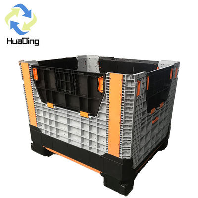 1-4 Ton Capacity HDPE/PP Large Foldable Plastic Pallet and Storage Containers with Lid