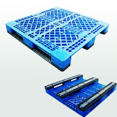 40" X 48" Heavy Duty Plastic Pallets with Antislip Rubber Inserted and 8 Steel Pipes