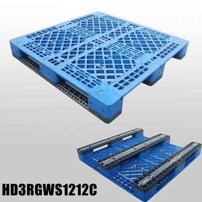 40" X 48" Heavy Duty Plastic Pallets with Antislip Rubber Inserted and 8 Steel Pipes