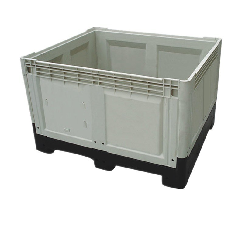 1200*1000*810mm Foldable Plastic Pallet Box for Bulk Storage in Black Gray Blue Closed