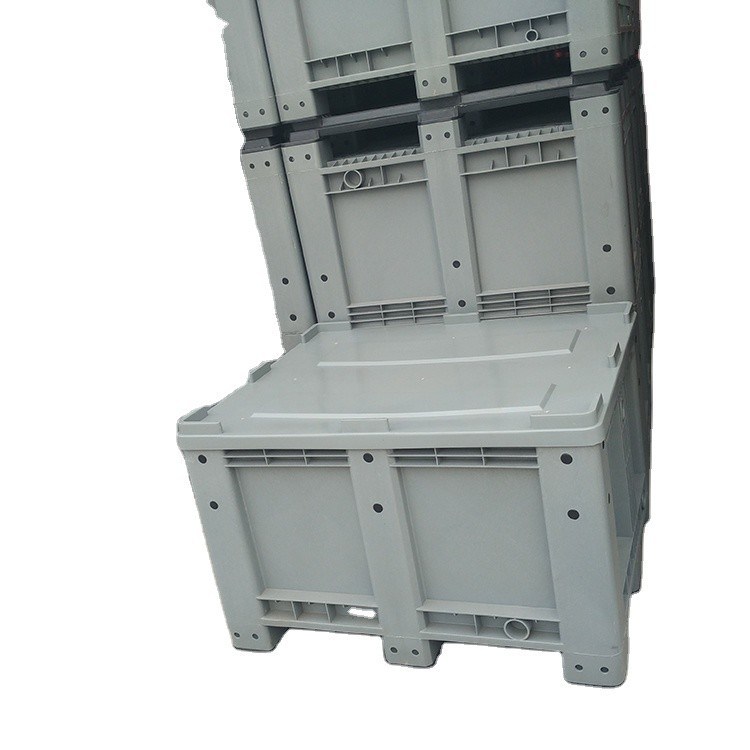 Custom Size Heavy Duty Foldable Plastic Pallet Box for Vented Bulk Container Shipping